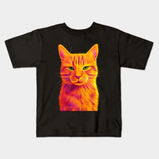 Orange Tabby Cat Kids T-Shirt